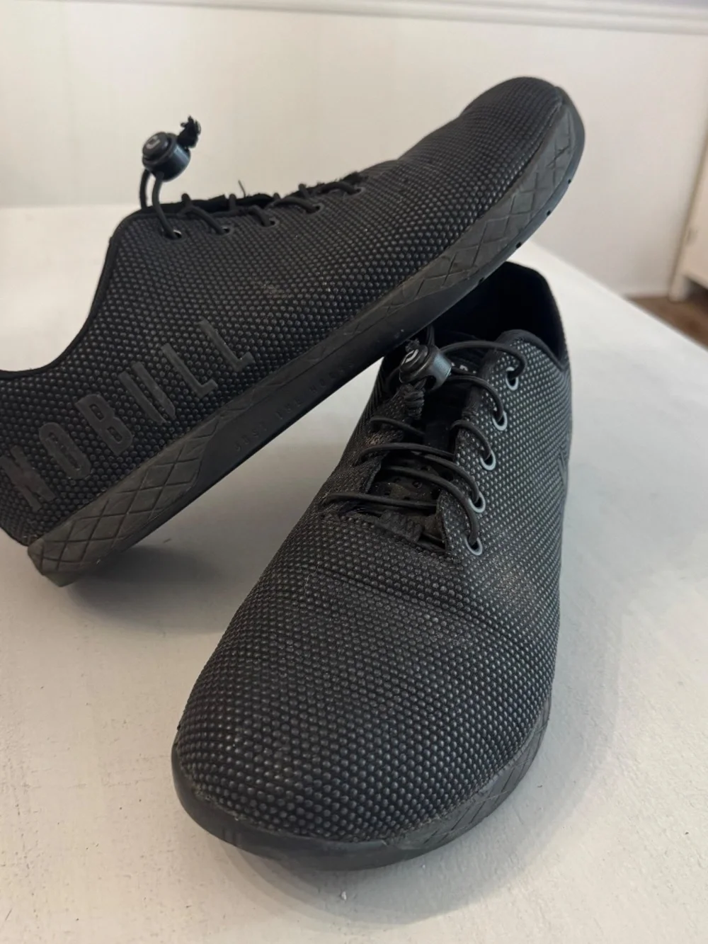 NOBULL Men's Black Outwork Strength Training Tennis Shoes Sz 13 GUC